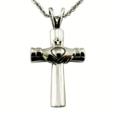 China Environmental Friendly Hot Sales Custom Pendant Pray Stainless Steel Heart Cross Cremation Pendant for sale