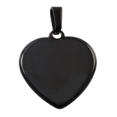 China Europe Customized Heart Shape Black White Stainless Steel Gun Plated Dog Tags for sale