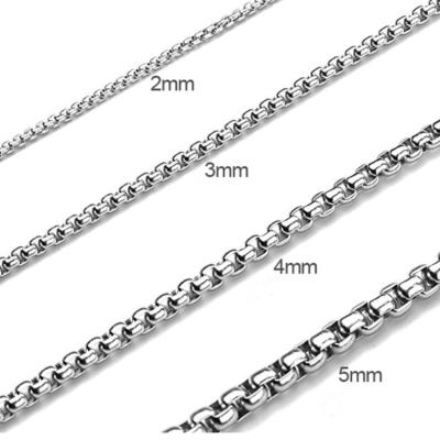 China Men Necklace Fashion Jewelry Smooth Round Ball Body Jewelry Accessories Chains Stainless Steel Ball Chain for sale