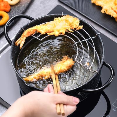 China Customized Viable Stainless Steel Maifan Pot Set Multifunctional Cookware Pot Tempura Stone Fryer With Basket for sale