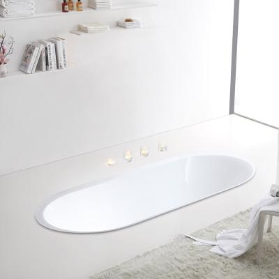 China Soft & smooth Modern freestanding Acrylic Bathtub  Oval Shaped Freestanding for Hotel bathroom for sale