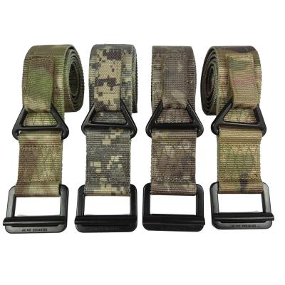 China Durable military style nylon webbing hunting tactical belt with heavy duty zinc alloy quick release buckle for sale