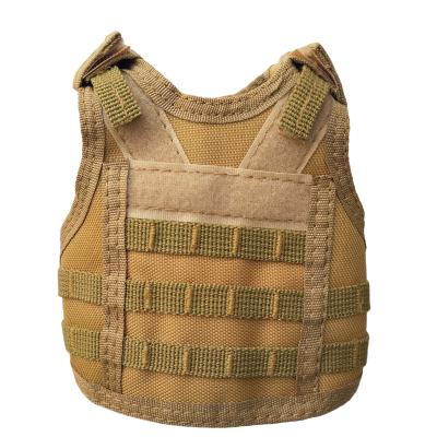 China Comfortable Multi-color Tactical Beer Holder Mini Tactical Vest For Beer Adjustable Bottle Wine Molle Vest for sale