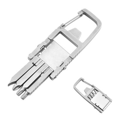 China 18-in-1 Multi Tool Newcomers Creative Pocket 18 in 1 Key Portable Chain Snowflake Multi Tool with Carabiner for sale