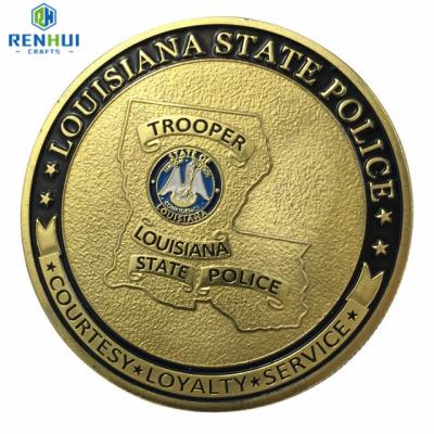 China China Wholesale Price Copper Gold Silver Plated Custom Metal Stamping Challenge Coins With 3D Logos On for sale