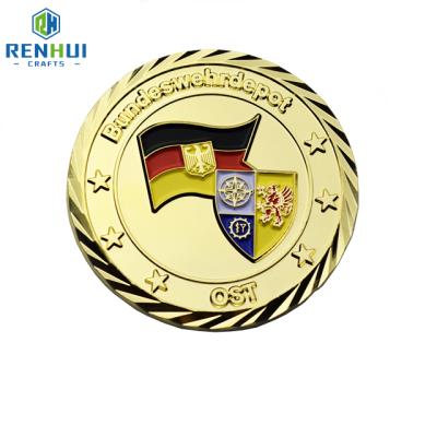 China Wholesale Custom America Challenge Coins With Gold Plating Soft Enamel Souvenir Coins for sale