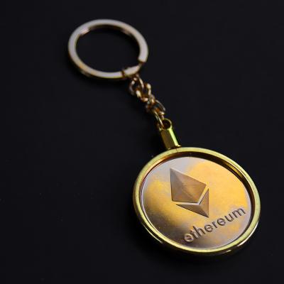 China Custom Crypto Souvenir Gift Items Coin Key Chain Ethereum Key Chain With Removable Case for sale