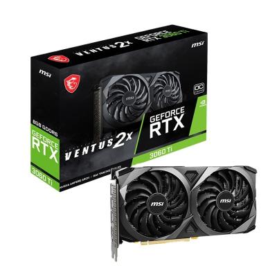 China Cheap price 3060ti graphics card MSI GeForce RTX 3060 Ti Ventu s 2X OC 8G LHR gaming desktop graphics card for sale