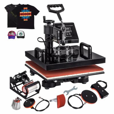 China Bill Printer 6 in 1 Multifunctional Digital Heat Press Machine Transfer Sublimation For T Shirt Mug Cup Hat 15