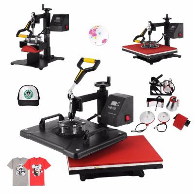 China Bill Printer 6 in 1 Multifunction Digital Heat Press Machine Transfer Sublimation For T Shirt Mug Cup Cap 15