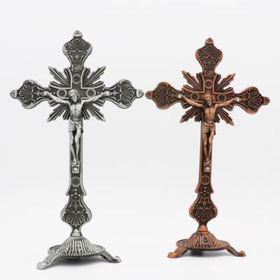 China Europe Jesus Religious Metal Cross Position Crucifix, Decorative Catholic Wall Cross, Religious Icon Customized for sale