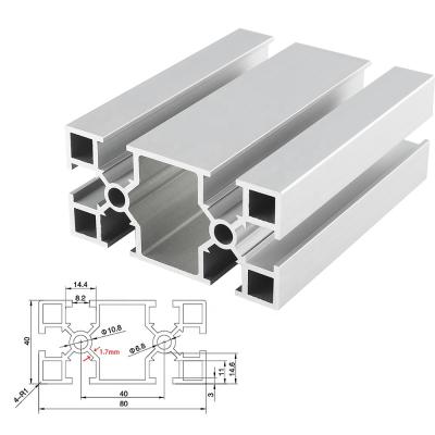 China Construction or industrial use aluminum profile processing and customization 4080 CNC industrial aluminum profiles for sale