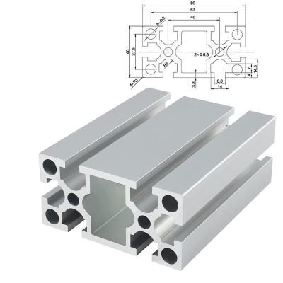 China Aluminum Profile Frame System 4080 Anodized Aluminum Profile Industrial Use Extrusion Construction Or Processing for sale