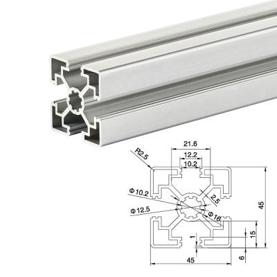 China Aluminum Construction Profile Or Use European Standard Industrial Aluminum Profile Frame System 4545 Aluminum Extrusion for sale