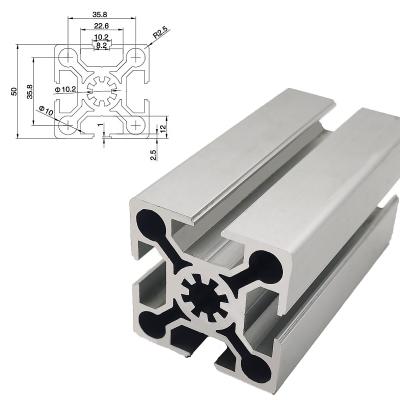 China Construction Aluminum Extrusion Or Use Aluminum Profile Sections T Slot 5050 Industrial Profile for sale