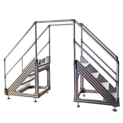 China Building Use Custom Aluminum Extrusion 40x80 Profile Aluminum Frame Or Industrial Stairs for sale