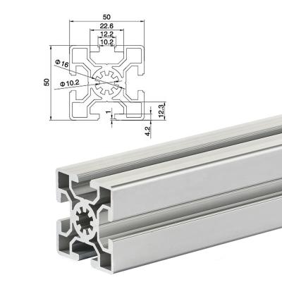 China Industrial Use Aluminum Alloy Profile Frame Construction Or System Processing Aluminum Profile Extrusion 4040 5050mm for sale