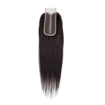 China 2x4 Hair Closure, Machine Made Hair Closure, Imitationed Knitted Straight Hair Closure Hairline Topper Human Hair Wigs 2X4 Hair Closure for sale