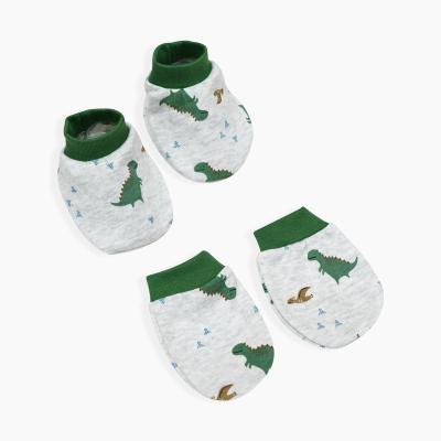 China Wholesale new sunnozy baby cotton soft sheer mitten and QUICK DRY cotton anti-scuff booties set baby mittens and foot socks set for sale