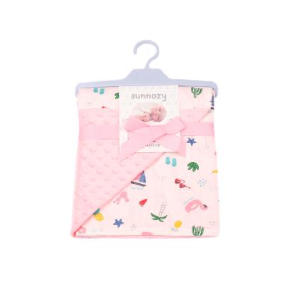 China Folded Baby Blankets Newborn Air Conditioning Wrap Nap Blanket Double Layer Soft Bubble Blanket for sale