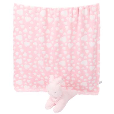 China Baby Portable Soft Blanket With Stuffed PP Cotton Toy Baby Wrap Blanket For Newborn for sale