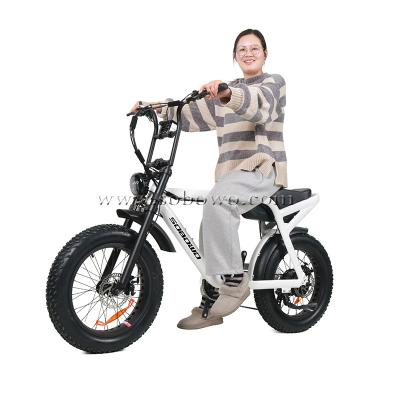 China Wholesale Aluminum Alloy High Power 48V 500W Vintage Electric Bike 20inch Tire Chopper Electric Bike Cafe Racer for sale