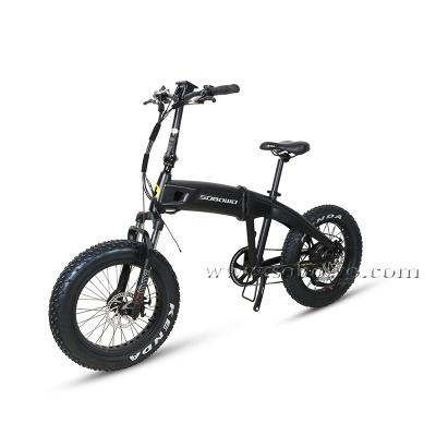 China Aluminum alloy 20 inch aluminum alloy electric mountain fat tire folding bicycle for adults for sale