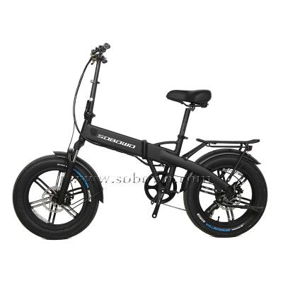 China Aluminum alloy SOBOWO 20 inch bafang 500w fat tire foldable electric bike electric folding ebike for sale