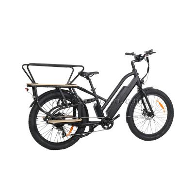 China Standard Design 48V 500w/750w Rear Motor Patent E-bike Long Range Fat Cargo Bike for sale