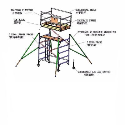 China 3M Traditional Aluminum Mobile Scaffolding Tower Platform For Promotion for sale