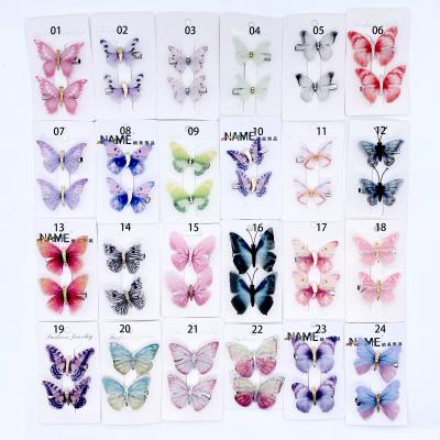 China Wholesale Fashion Mini Brass Children's Butterfly Hairpin Hair Clips Hair Accessories Korean Central Institute of Statistics Leg Hair Clips For Women for sale