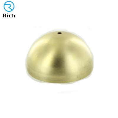 China Antique Custom Cone Shaped Brass Lamp Shade Parts Half Dome Metal Spinning Dome Metal Brass Lampshade for sale