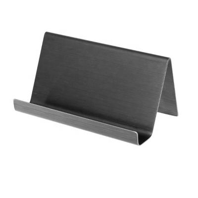 China Fashion Stainless Steel Business Card Display Rack Holder Business Name Desktop Card Holder for sale