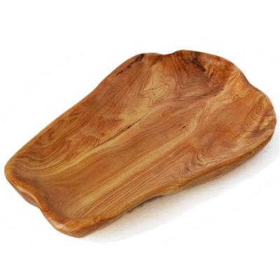 China Eco-Friendly Storage Organizer Rack Best Selling Natural Wooden Elegant Hand Carved Artwork Wooden Rolling Tray for sale