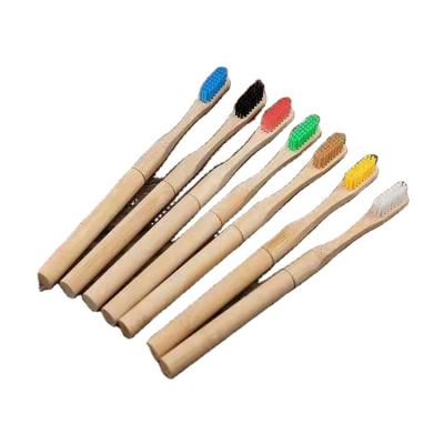 China Biodegradable Natural Bamboo Toothbrush Custom Logo Removable Eco - Friendly for sale