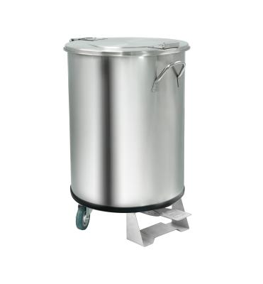 China Modern Durable Stainless Steel Custom Durable Metal Waste Bin Outdoor Trash Bin Trash Can for sale