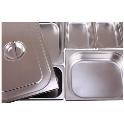 China Sustainable european ss201 1/1 1/2 stainless steel gastronorm hotel food container restaurant equipment 1/9 GN pan for sale