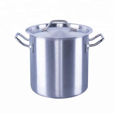 China Sustainable stainless steel double bottom 7 liter stainless stock pot for sale