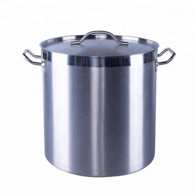 China Large sustainable heavy duty cookware set stainless steel double bottom cooking pot for sale