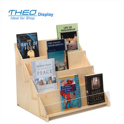 China Modern Wood CD/DVD Rack Display Rack with 3 Tiers for Table Top for sale