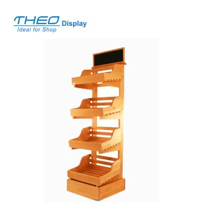 China 3 tier modern wood display stand/retail store fixture for sale