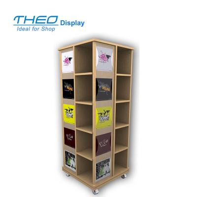 China Modern Movable Wooden Modern Display Stand Racks For T Shirt for sale