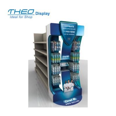 China Modern Supermarket Toothbrush Retail Display Stand Case for sale