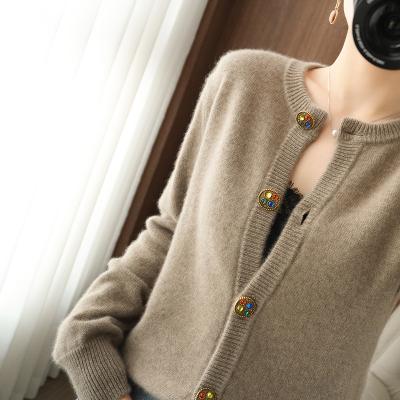 China Anti-pilling Spring and Autumn Pure Thin Cashmere Sweater Woman New Solid Color O-neck 100% Wool Knitted Low Sweater for sale