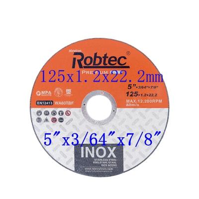 中国 125X1.2X22.2mm 5 inch cutting disc used on angle grinder abrasive disc premium cutting 販売のため