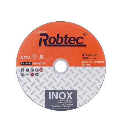 China Extra Thin Abrasive Cutting Disc Resin Bondend Disc For Innox 150x1.6x22.2mm Mpa Certificated for sale