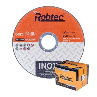 China Robtec Grinding Cutting Disc for Stainless Steel 4 inch 4.5 inch MPA 115X1.2X22.2mm for sale