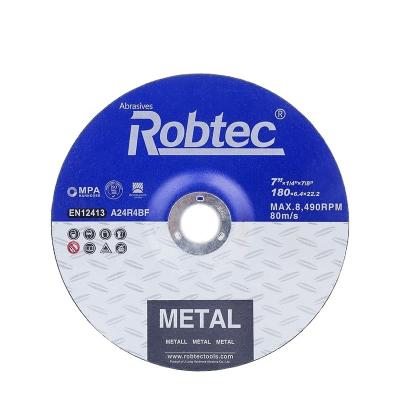 China Popular Size Grinding Cutting Disc 7 Inch Grinding Disc For Metal 180X6.4mm MPA for sale