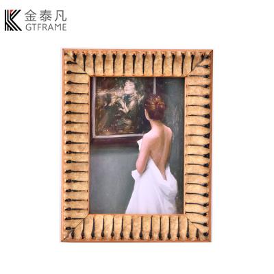 China Wholesale fashionable antique vintage picture frame home decor solid wood wooden table frame for sale