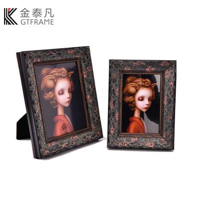 China Wholesale fashionable antique vintage picture frame home decor solid wood wooden table frame for sale